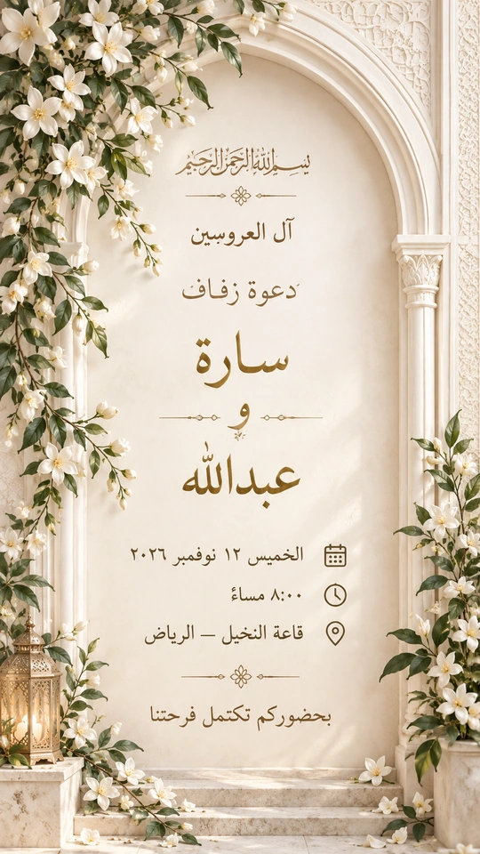 معاينة دعوة ياسمين العروس